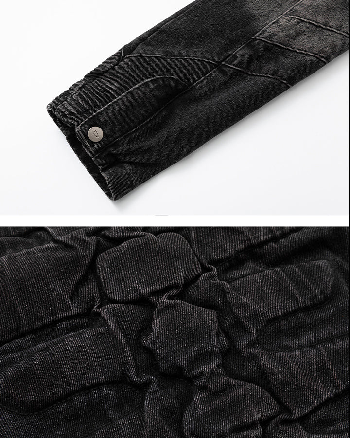 Vintage Washed Stand Collar Jacket - Image 6