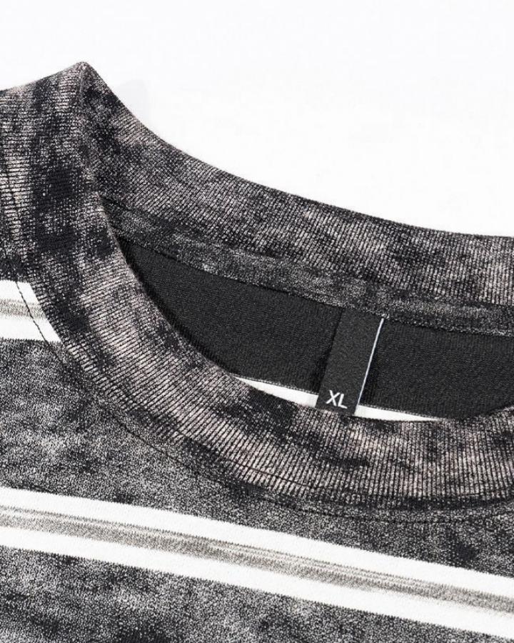Vintage Washed Stripe Oversized Tee - Image 5