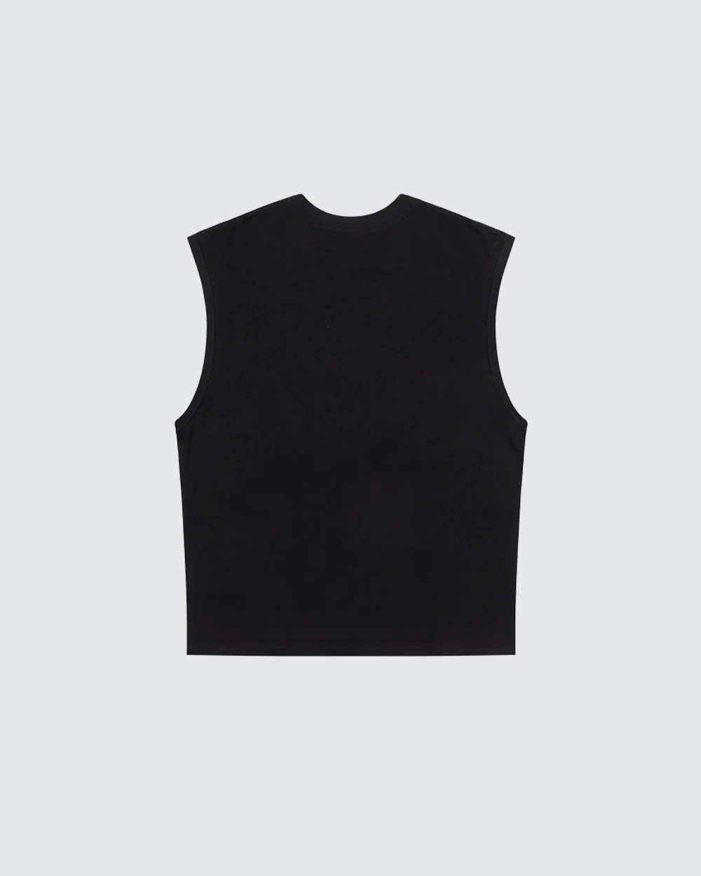 Vintage Washed Text Graphic Sleeveless Tee - Image 2