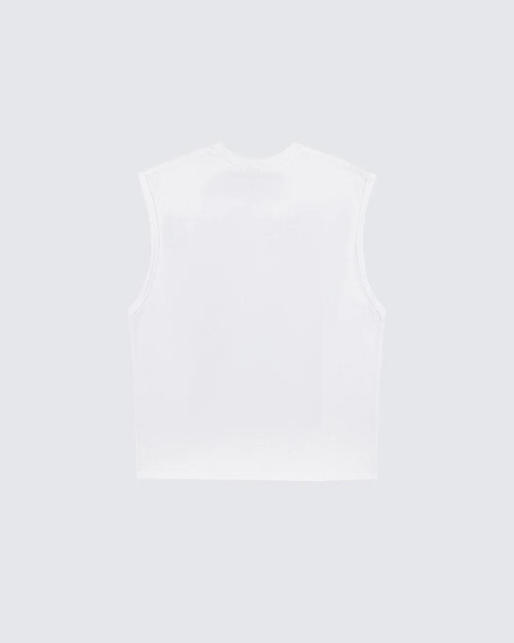 Vintage Washed Text Graphic Sleeveless Tee - Image 4