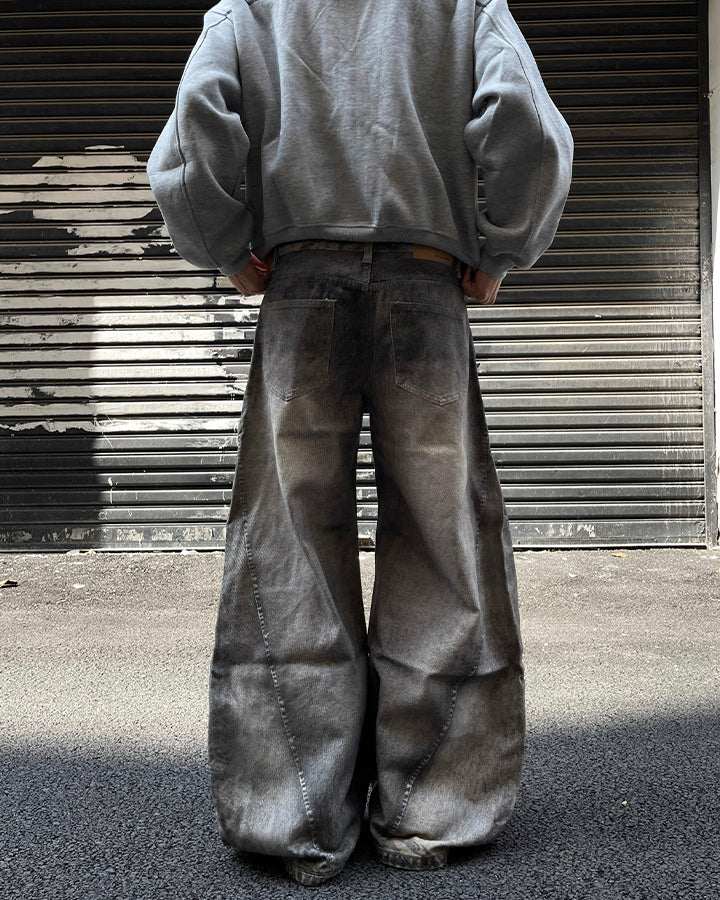 Vintage Washed Wide-Leg Jeans - Image 5