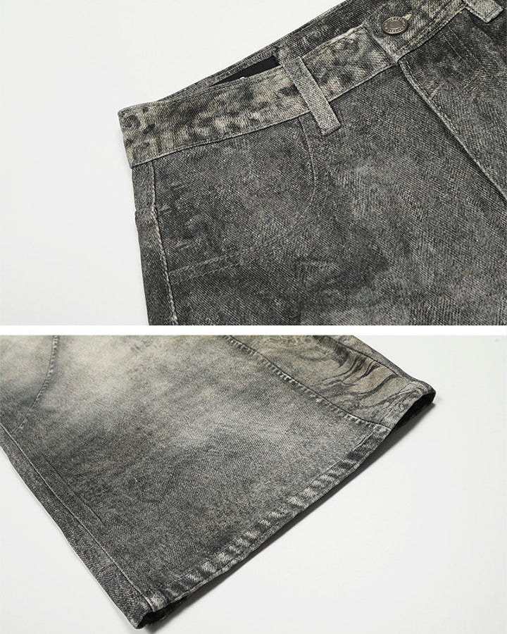 Vintage Washed Wide-Leg Jeans - Image 9