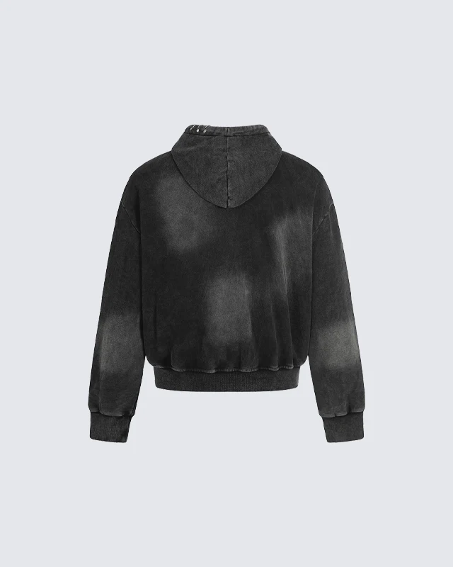 Vintage Washed Zip Hooded Sweatshirt - Image 5