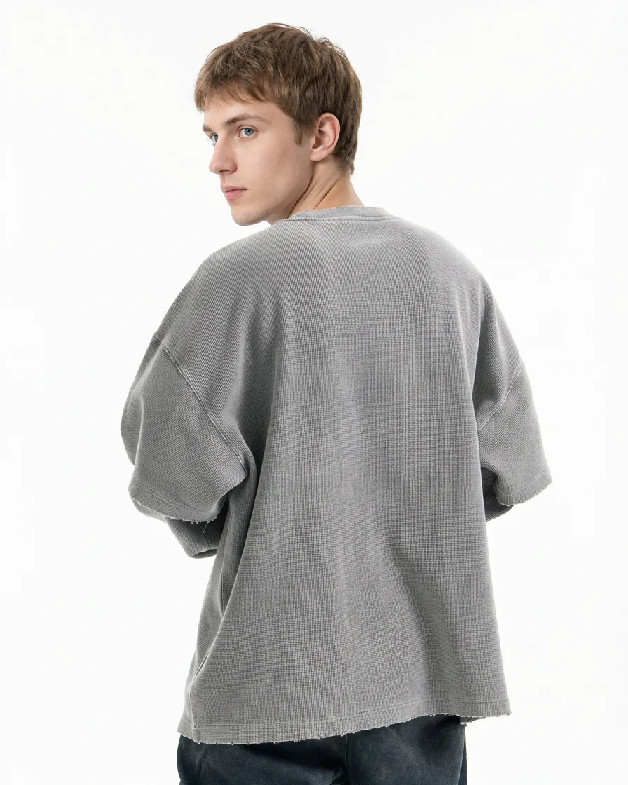 Waffle Layered Vintage Tee - Image 2
