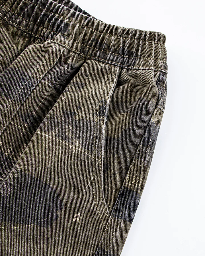 Washed Camo Multi-Pocket Cargo Pants - Image 5