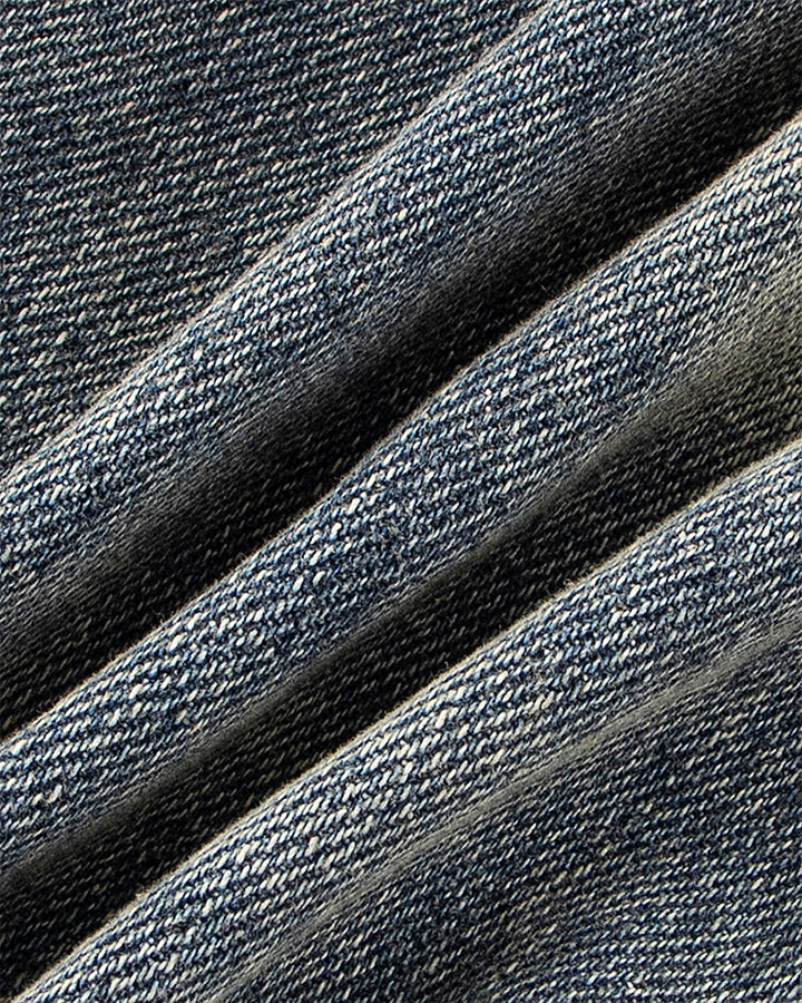 Washed Denim Multi-Pocket Cargo Pants - Image 12