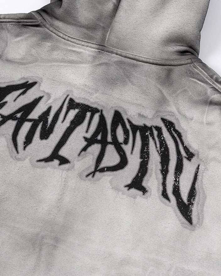 Washed Distressed Dirty Effect Pullover Hoodie - Image 4