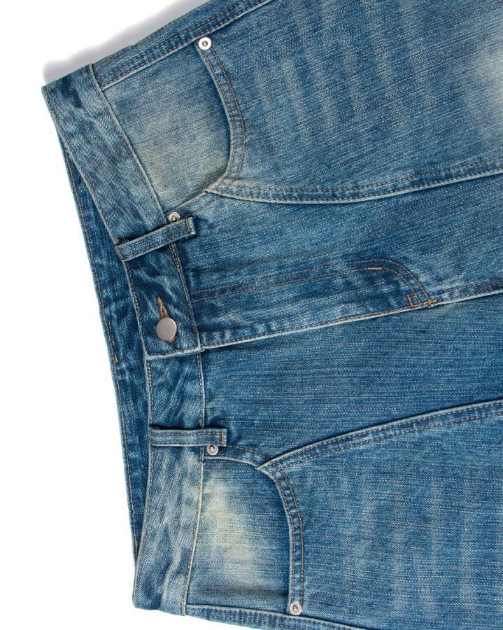 Washed Faded Curved Jeans - Image 5