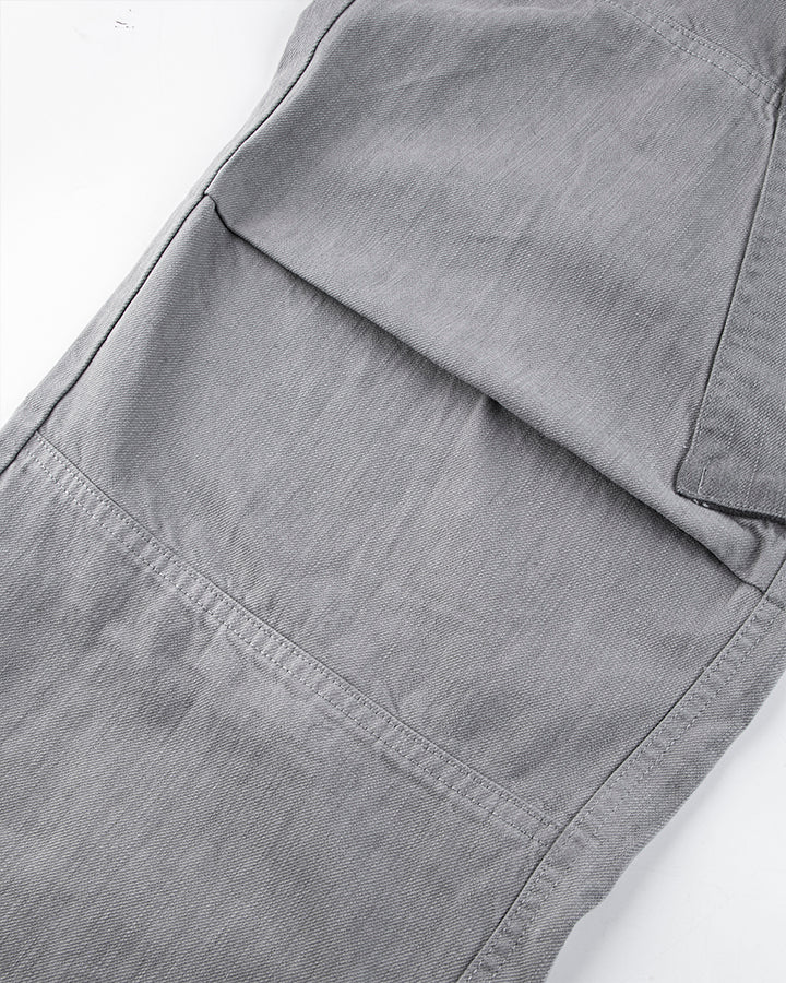 Washed Grey Multi-Pocket Cargo Pants - Image 10