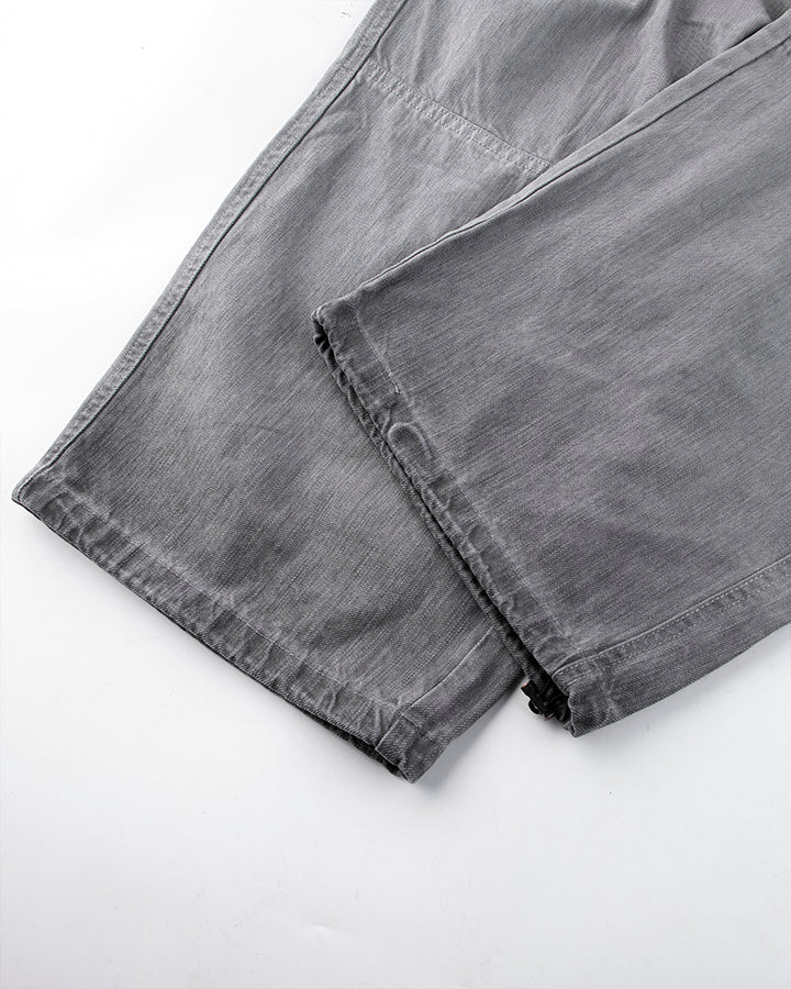 Washed Grey Multi-Pocket Cargo Pants - Image 12