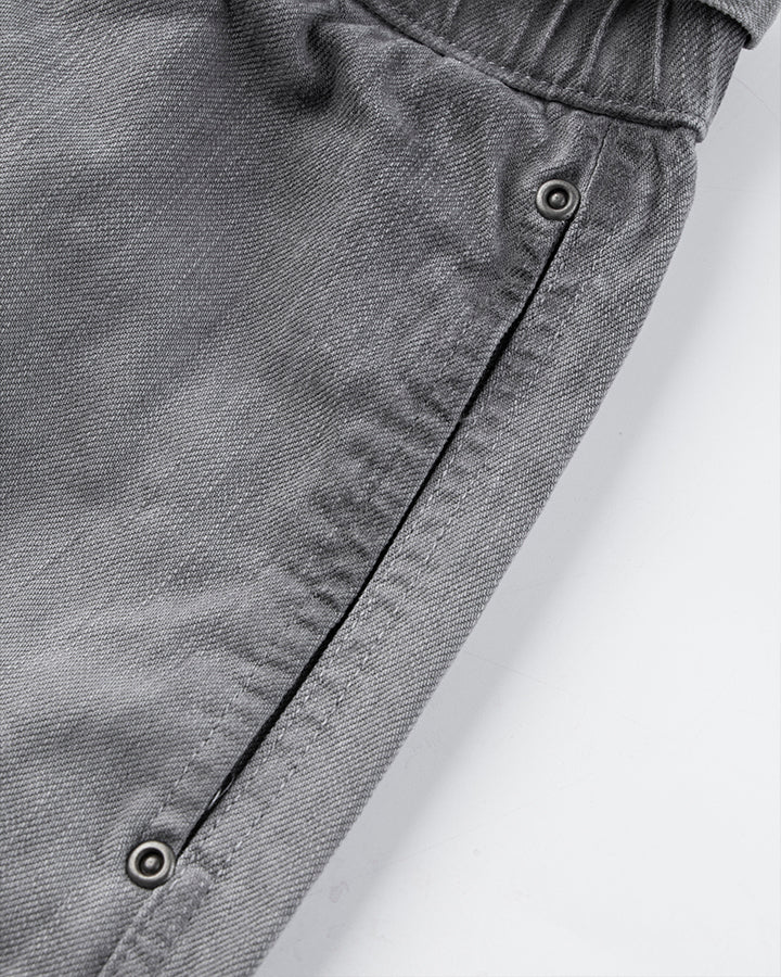Washed Grey Multi-Pocket Cargo Pants - Image 7