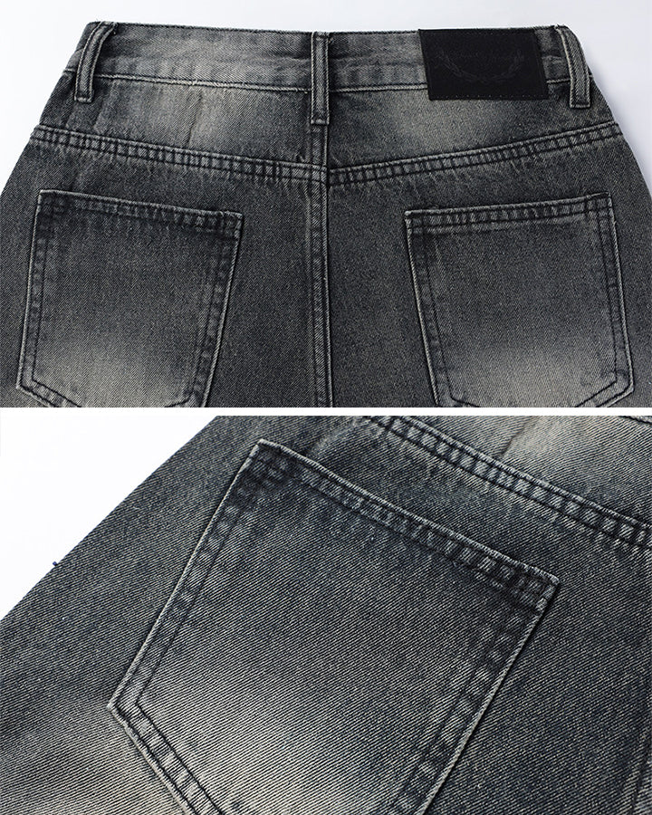 Washed Rhinestone Balloon Leg Jeans - Image 4