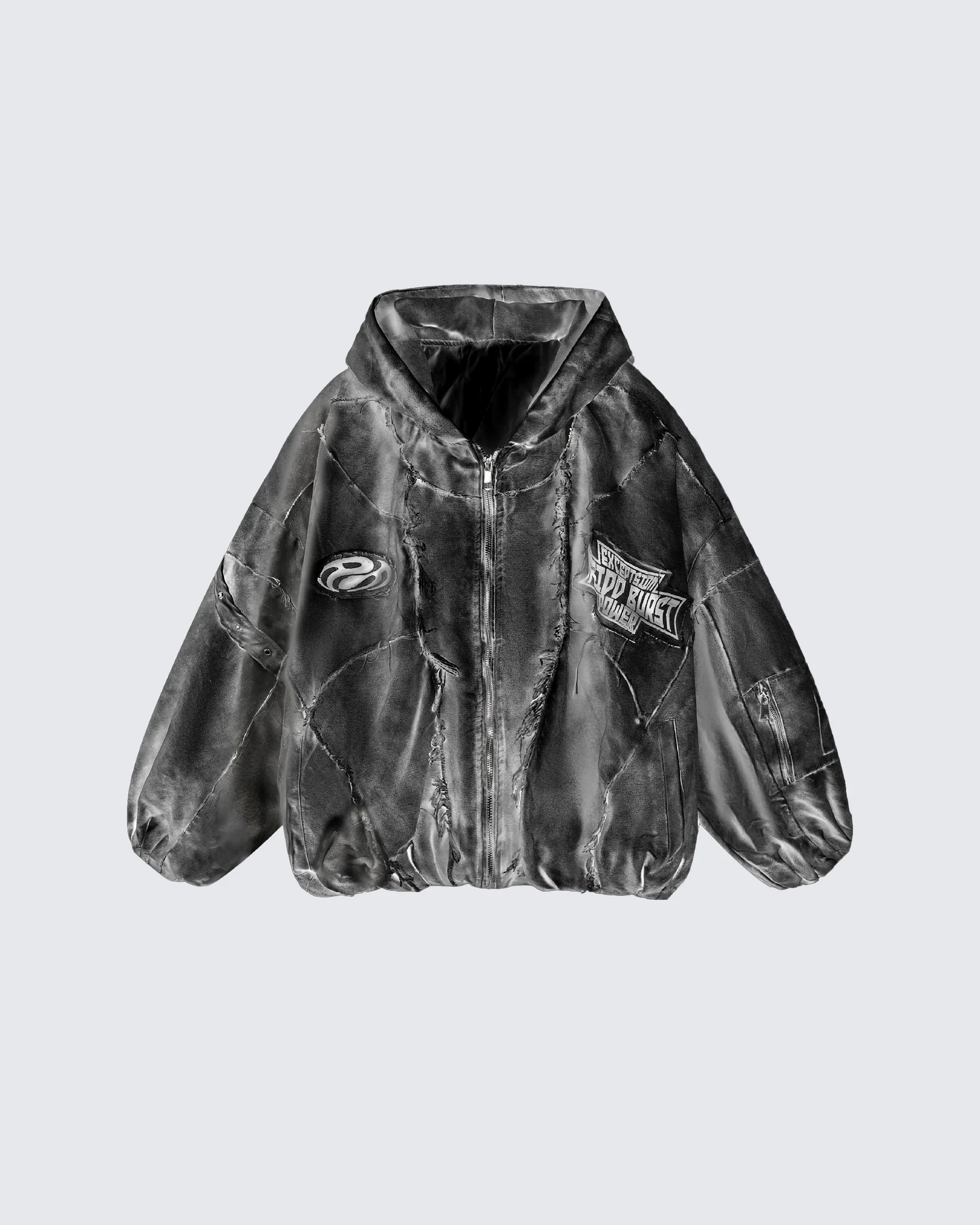 Washed Vintage Embroidered Sports Casual Tracksuit - Image 8