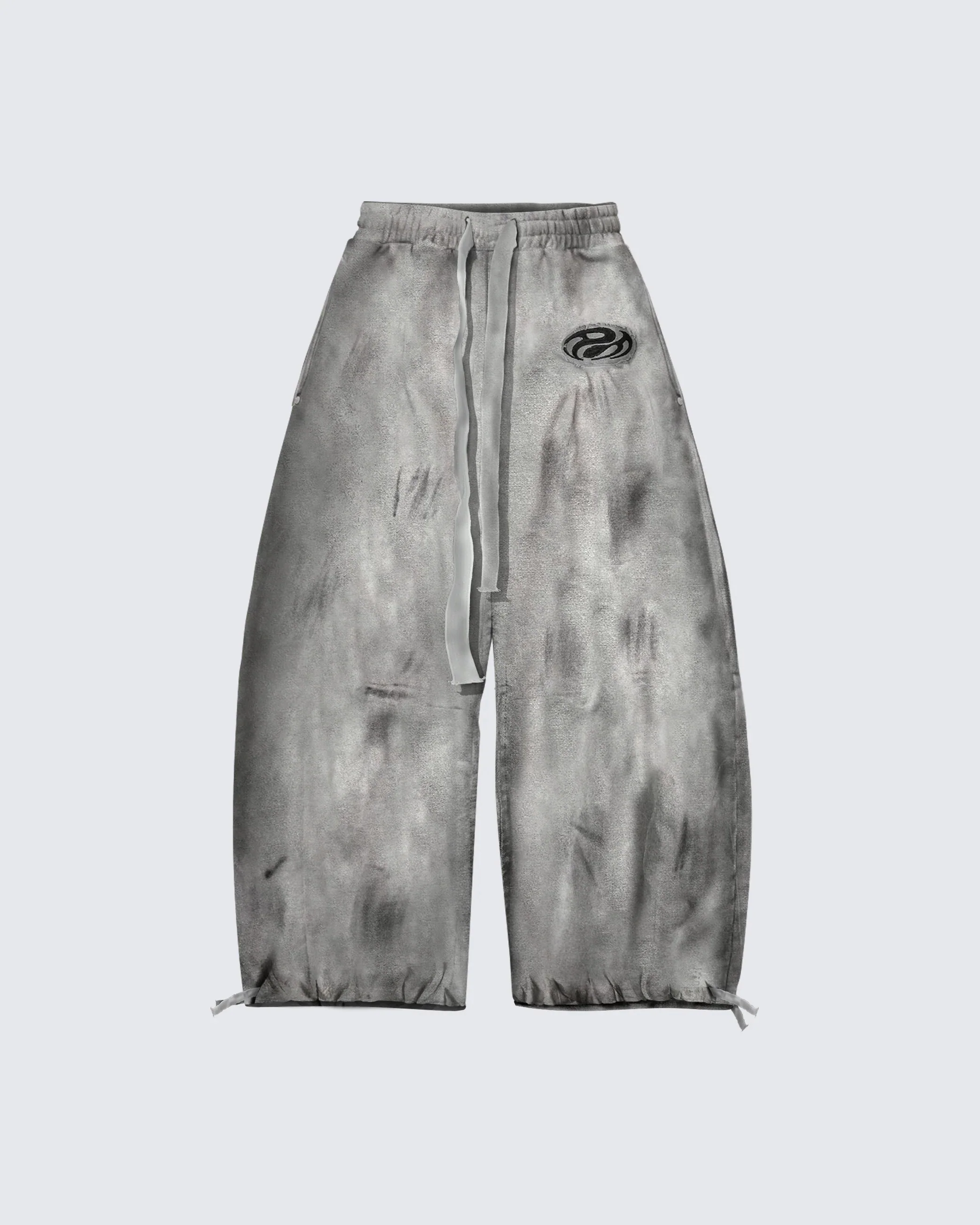 Washed Vintage Embroidered Sports Casual Tracksuit - Image 9
