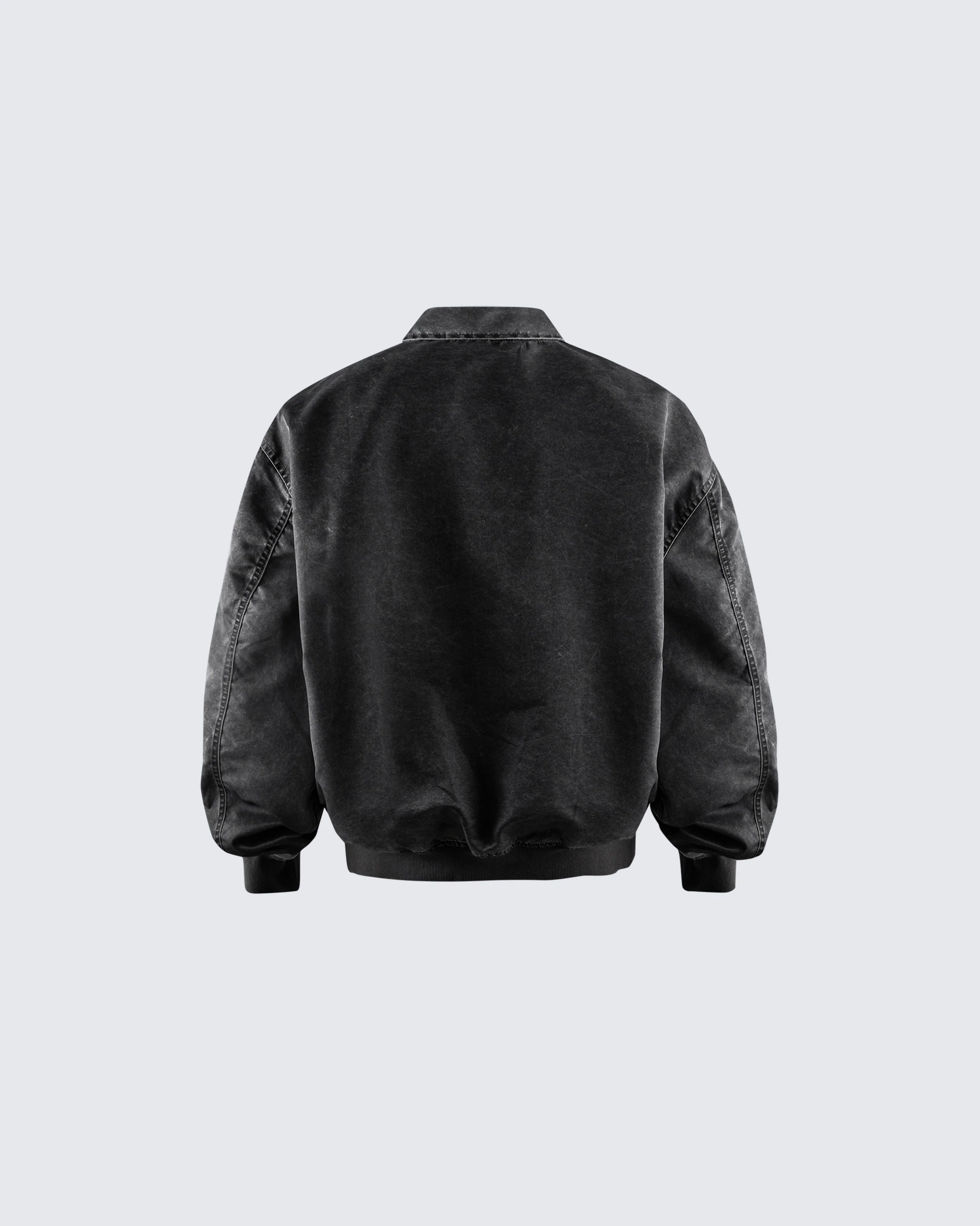 Washed Zip-Up Cotton Jacke - Image 2