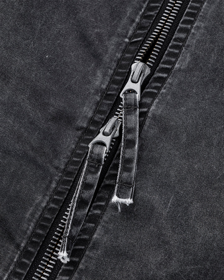 Washed Zip-Up Cotton Jacke - Image 4