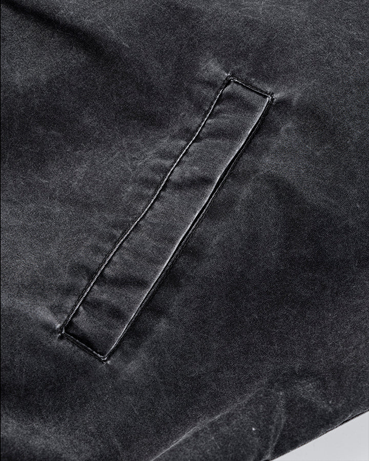 Washed Zip-Up Cotton Jacke - Image 6
