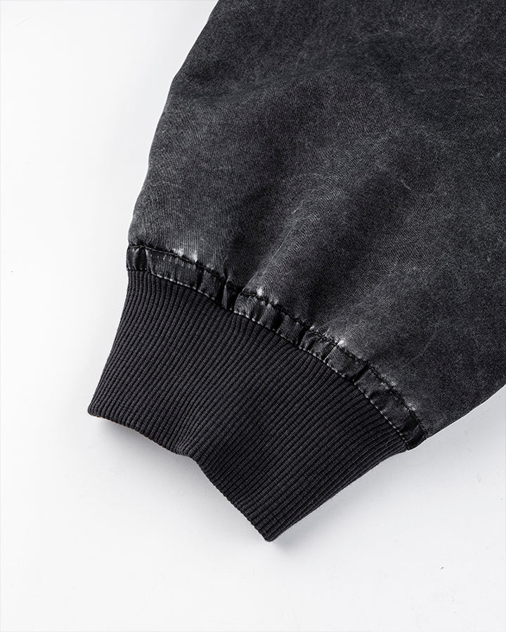 Washed Zip-Up Cotton Jacke - Image 7