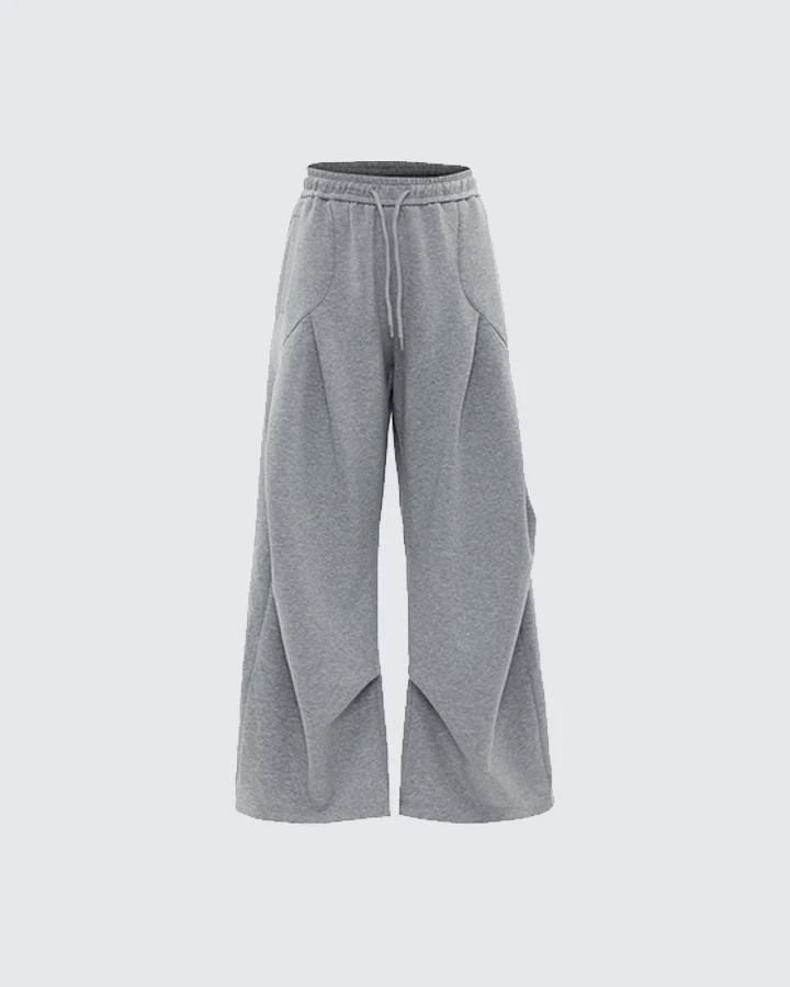 Wide-Leg Drawstring Jogger Pants - Image 2