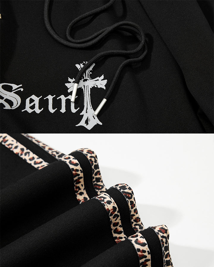 Winter Cross Print Wide-Leg Sweatpants - Image 6