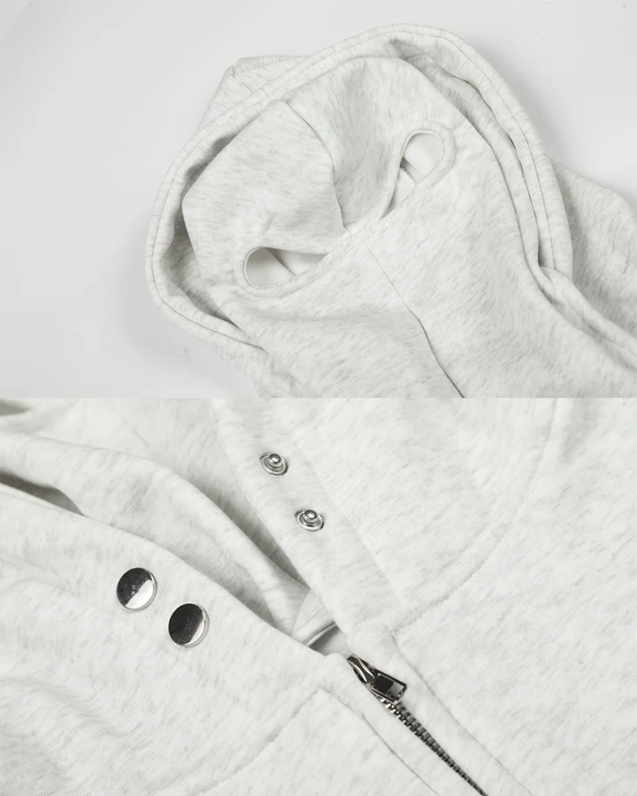 Winter New Full-Face Hooded Zip Sweatshirt - Image 5