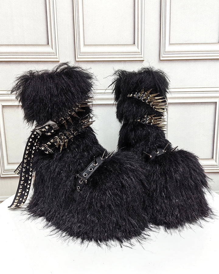 Winter New Thick-Soled Furry Mid-Calf Boots - Image 5
