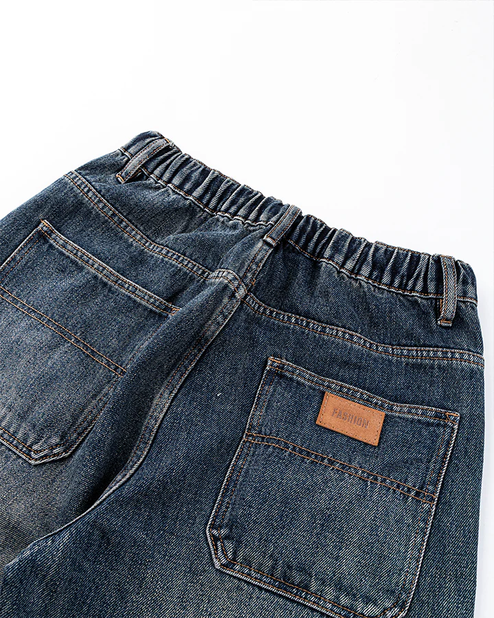 Zip-Off Panel Wide-Leg Denim Pants - Image 5