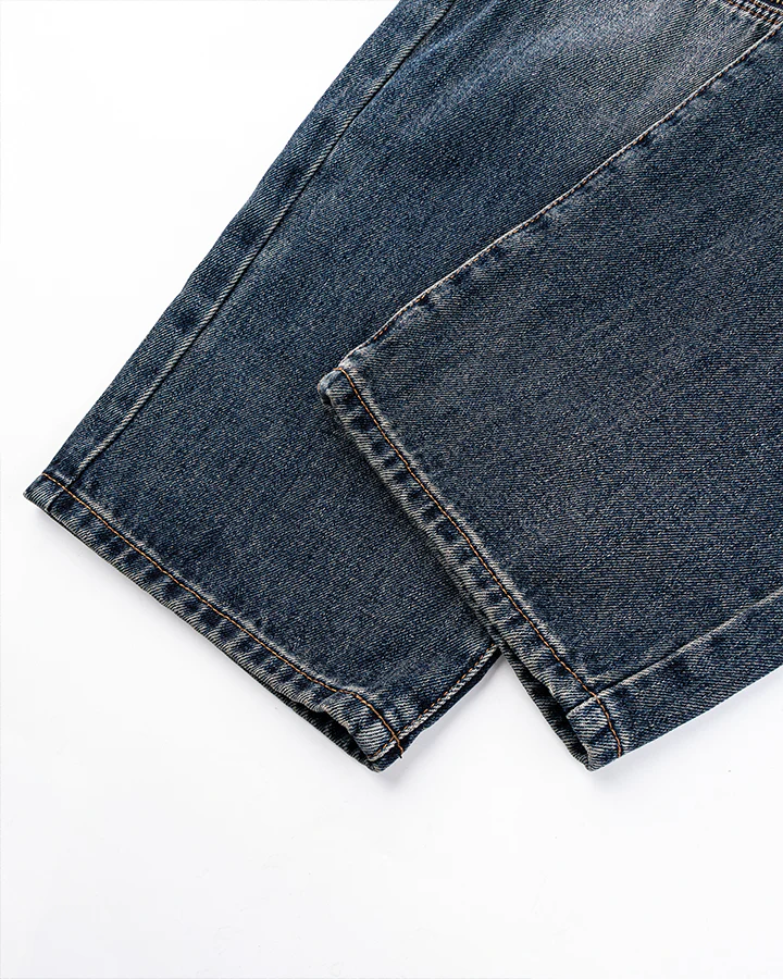 Zip-Off Panel Wide-Leg Denim Pants - Image 7